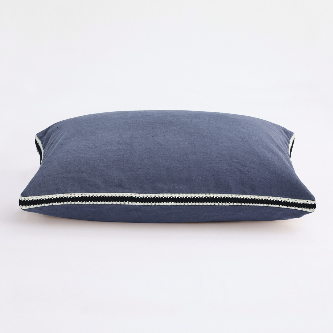 MM Linen | Linea Cushion 60 x 40cm | Indigo image 0